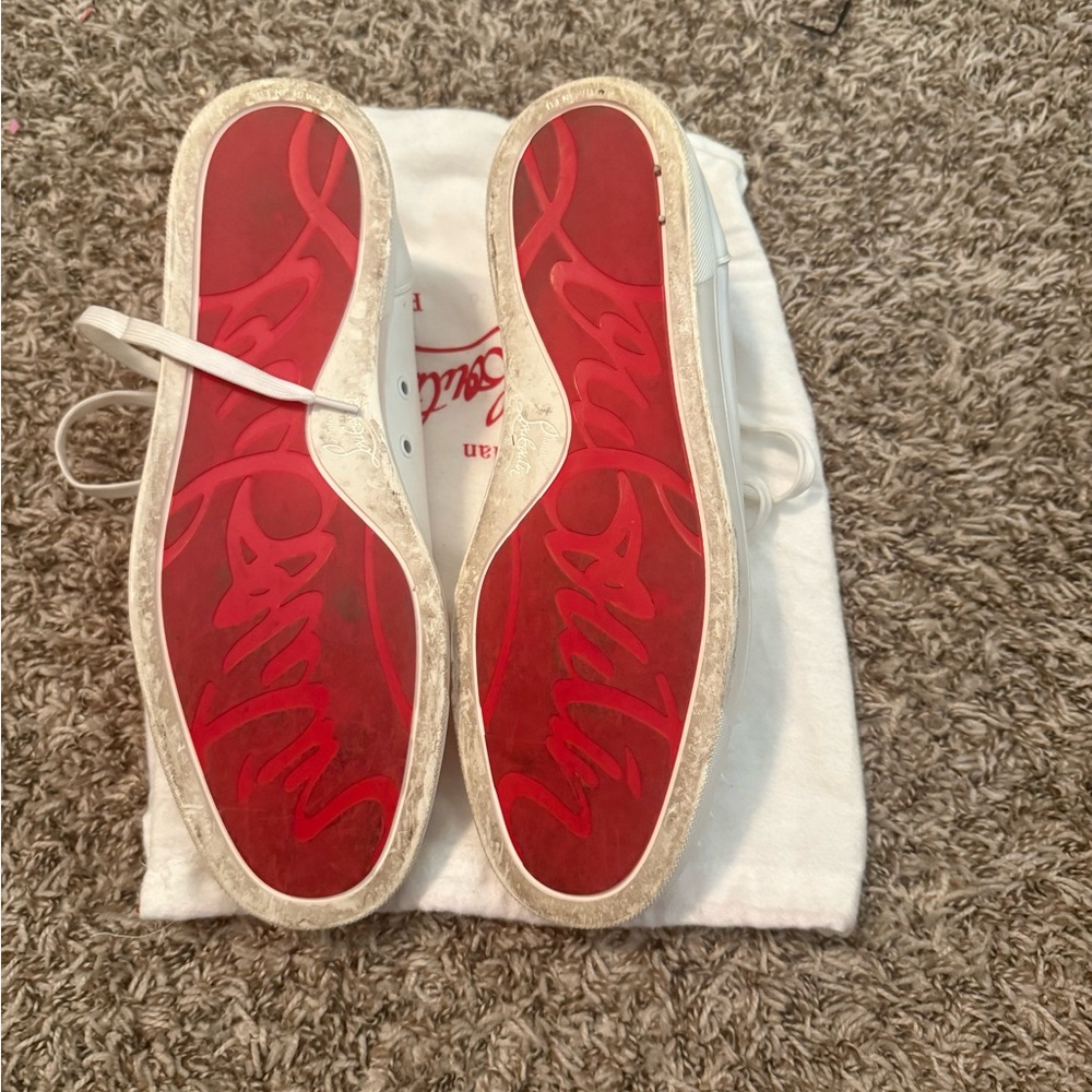 Christian Louboutin White Sneakers with Signature Red Soles